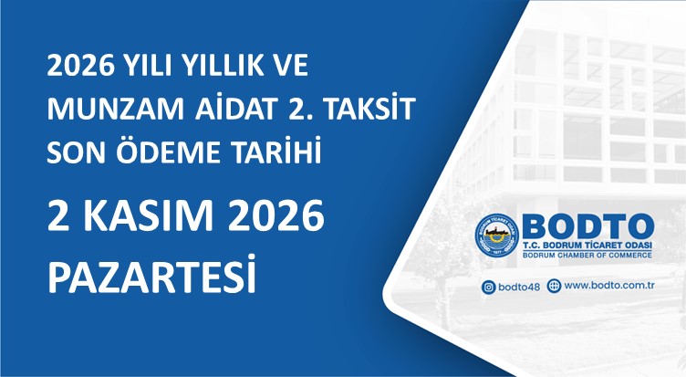 2026 YILI YILLIK VE MUNZAM AİDAT ÖDEMELERİ