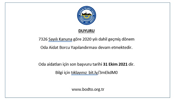 YAPILANDIRMA İÇİN SON TARİH 31 EKİM 2021