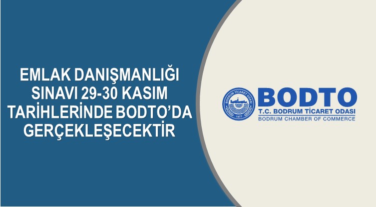 EMLAK DANIŞMANLIĞI SINAVI 29-30 KASIM TARİHLERİNDE GERÇEKLEŞECEKTİR