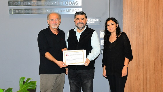 BAŞKANA TEŞEKKÜR BELGESİ TAKDİM EDİLDİ