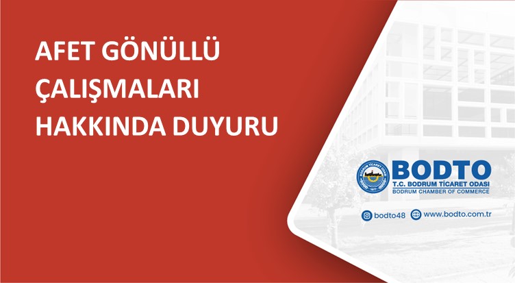 AFET GÖNÜLLÜ ÇALIŞMALARI HAKKINDA DUYURU