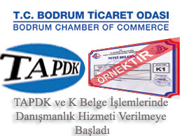 TAPDK Ve K Belge İşlemlerinde Danışmanlık Hizmeti Verilmeye Başladı