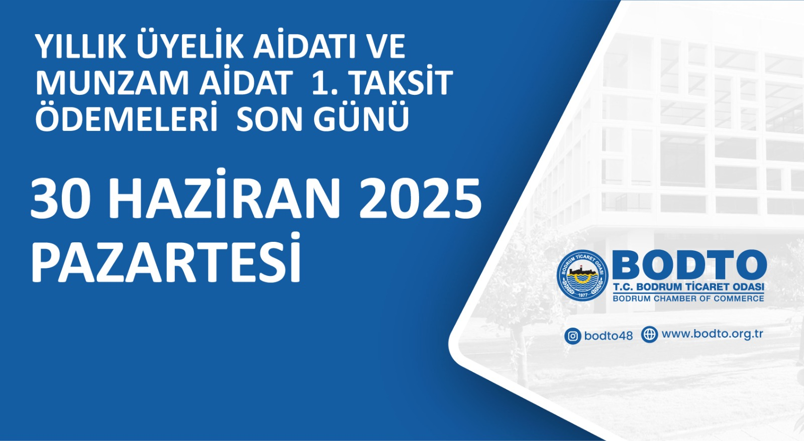 2025 YILI YILLIK VE MUNZAM AİDAT ÖDEMELERİ
